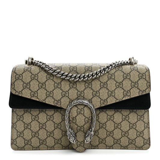 GG Supreme Monogram Small Dionysus Shoulder Bag Black