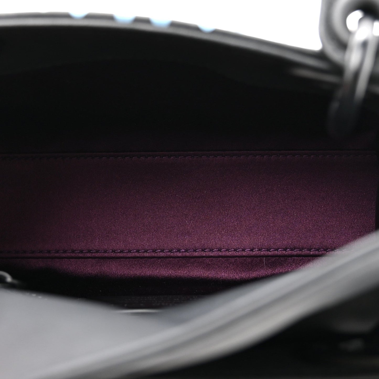 X BHARTI KHER Calfskin Painted Mini Lady Dior Black