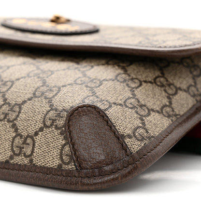 GG Supreme Monogram Neo Vintage Web Belt Bag Brown