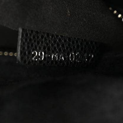 Grained Calfskin Cannage Medium Lady Dior Black