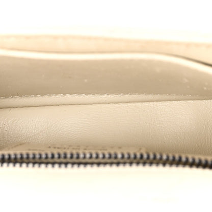 Lambskin Macrocannage Small Dior Caro Bag Ivory