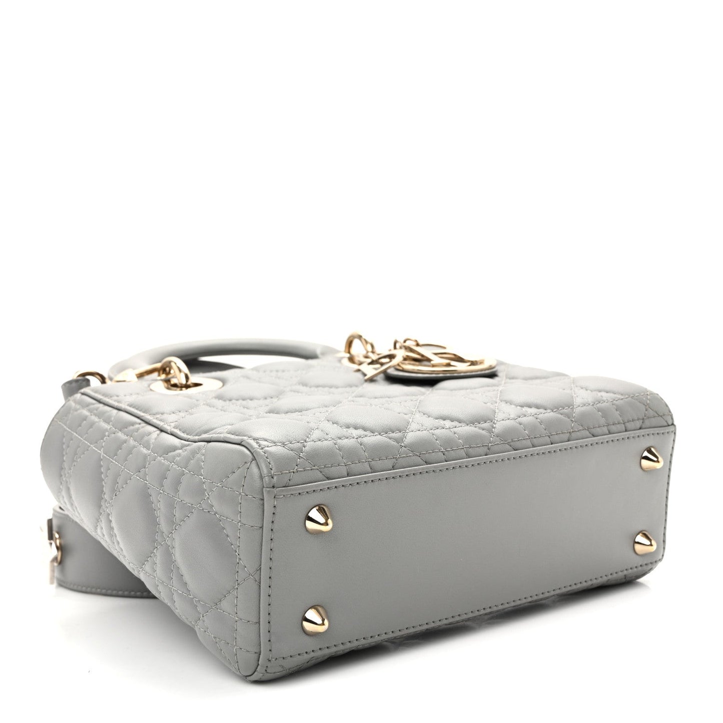 Lambskin Cannage Small My ABCDior Lady Dior Grey