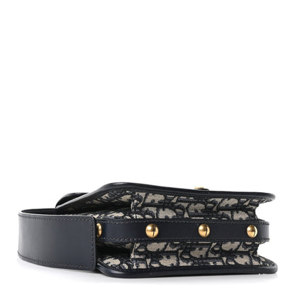 Oblique Square DiorAddict Flap Navy Blue