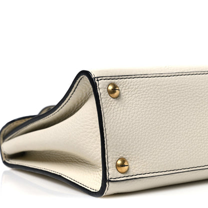 Calfskin Dioraddict Top Handle White