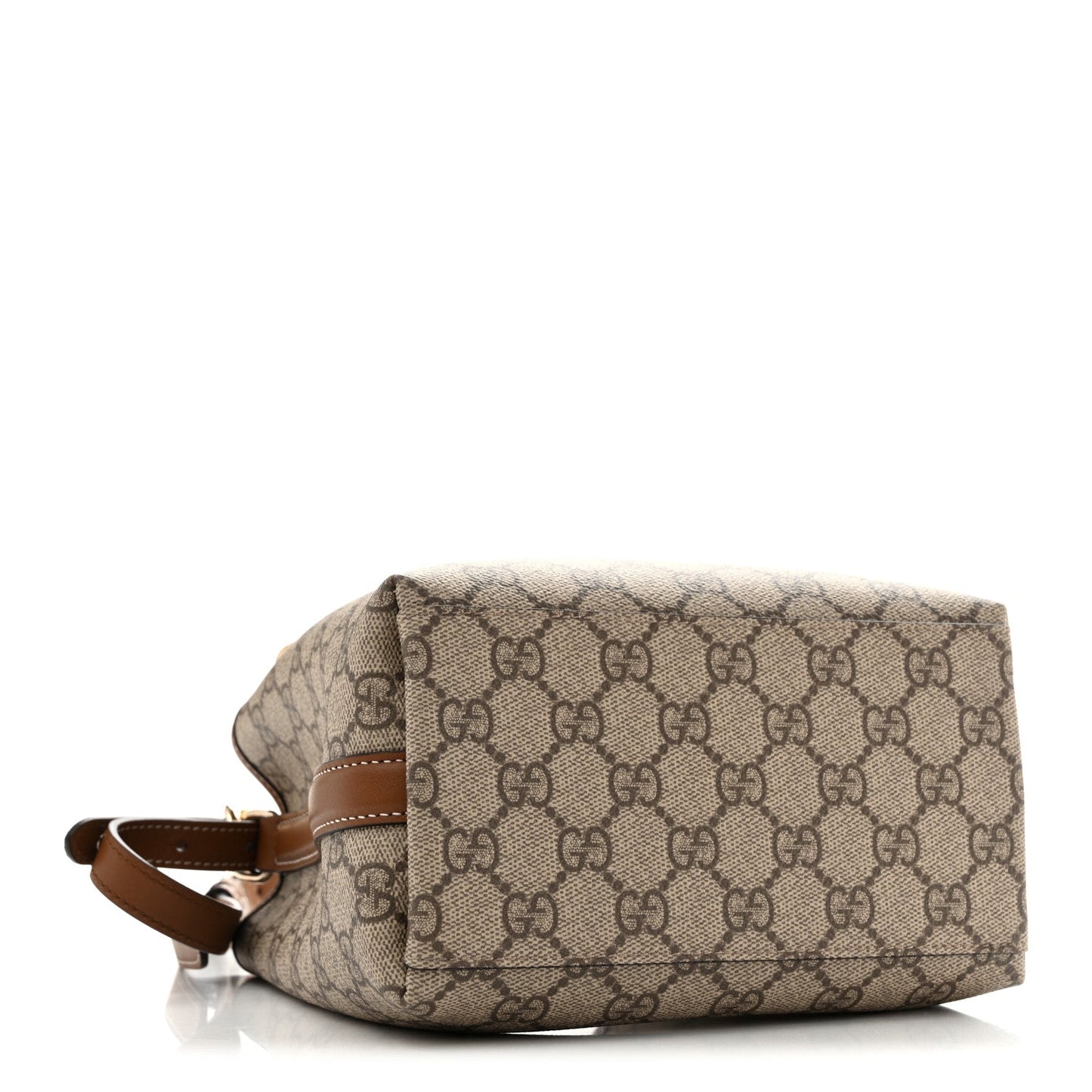 GG Supreme Monogram Emblem Small Shoulder Bag Beige Ebony Sundial