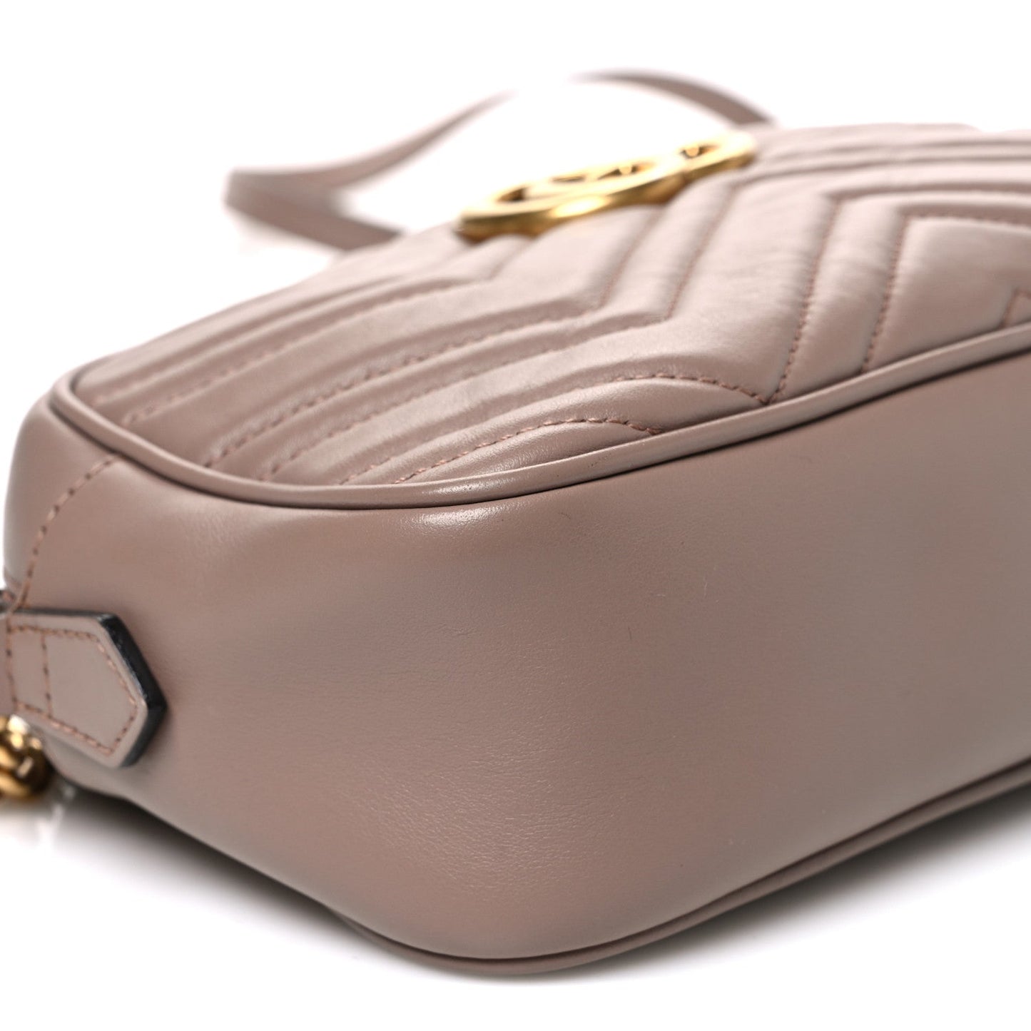 Calfskin Matelasse Small GG Marmont Chain Shoulder Bag Porcelain Rose