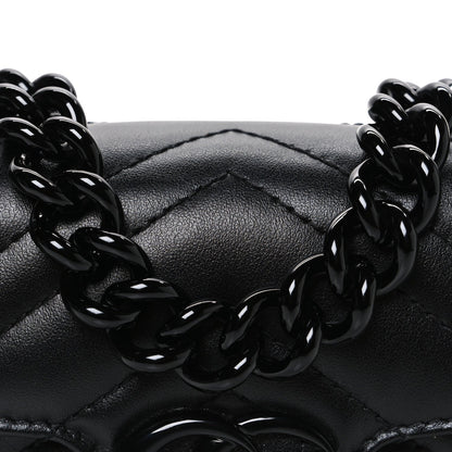 Calfskin Matelasse Monochrome GG Marmont Chain Belt Bag Black