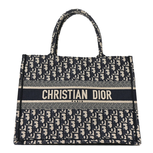 Oblique Medium Book Tote Blue Multicolor