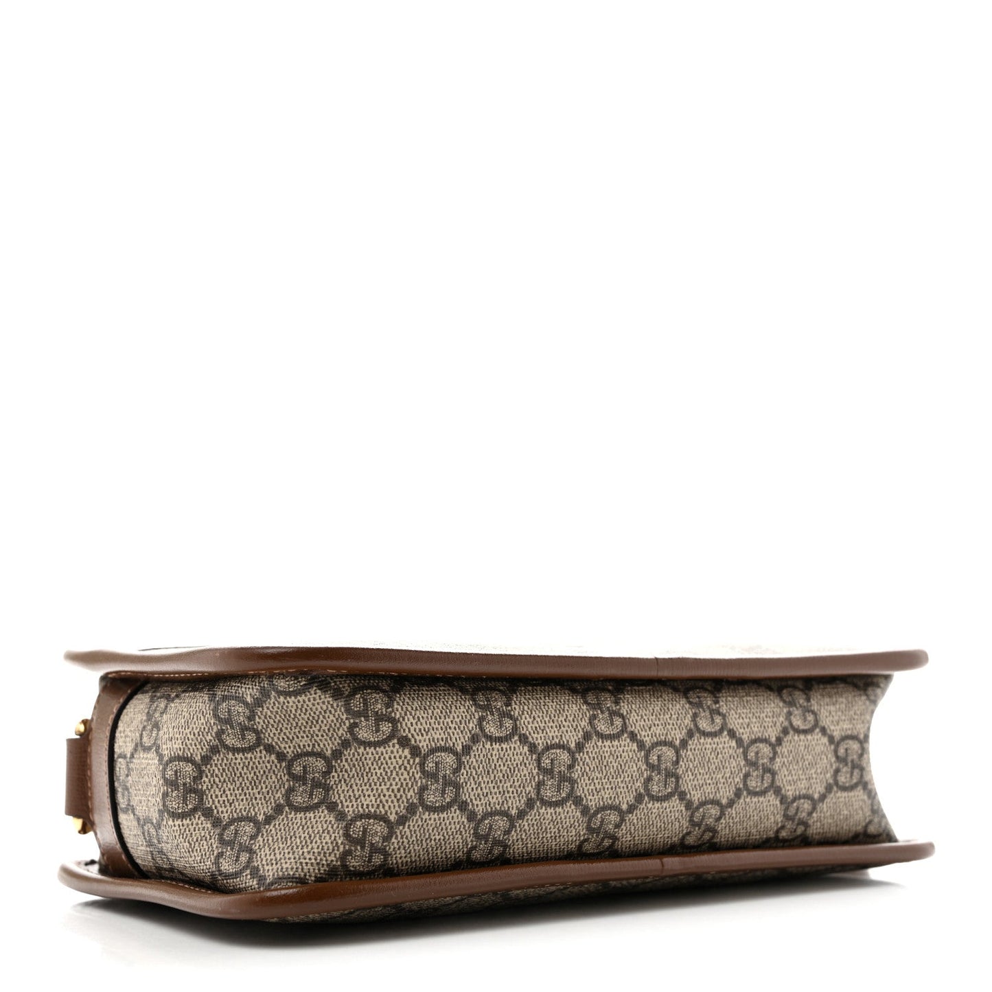 GG Supreme Monogram Azalea Calfskin Mini Retro Interlocking G Shoulder Bag Beige Ebony Brown Sugar