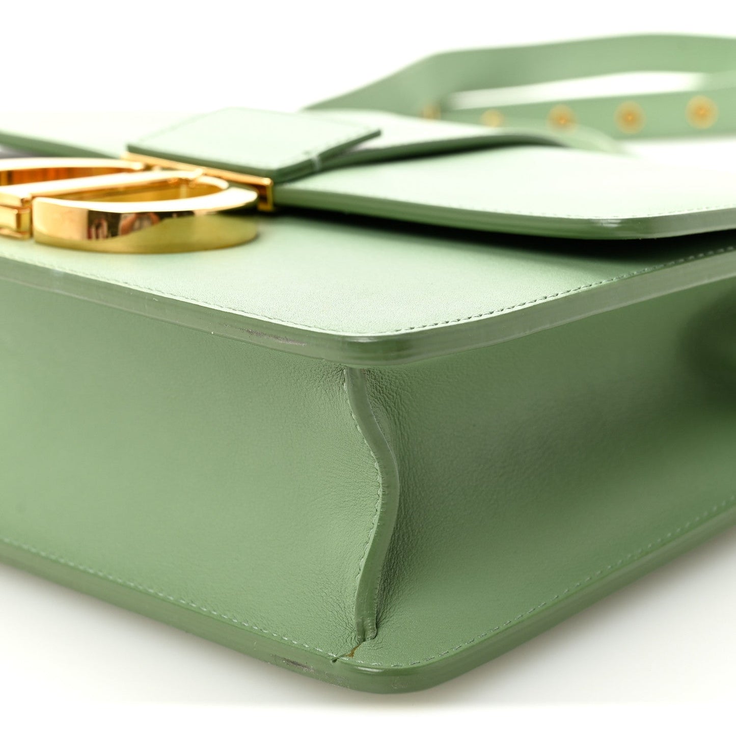 Smooth Calfskin 30 Montaigne Flap Bag Mint Green