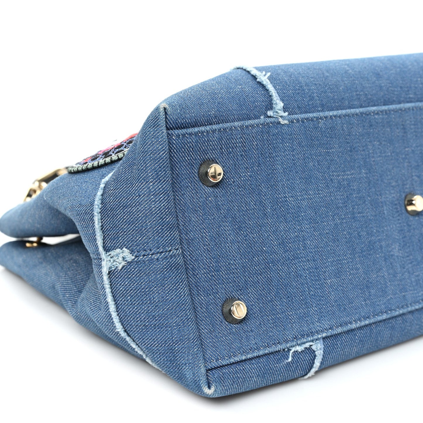 Denim Dior D Light Tote Blue