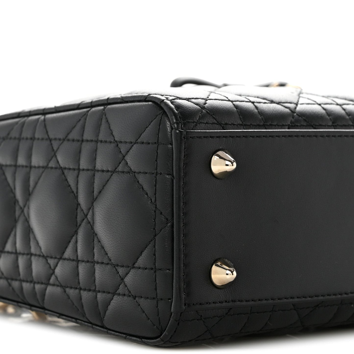 Lambskin Cannage Small Lady Dior Black