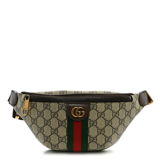 GG Supreme Monogram Web Small Ophidia Belt Bag Beige Ebony New Acero