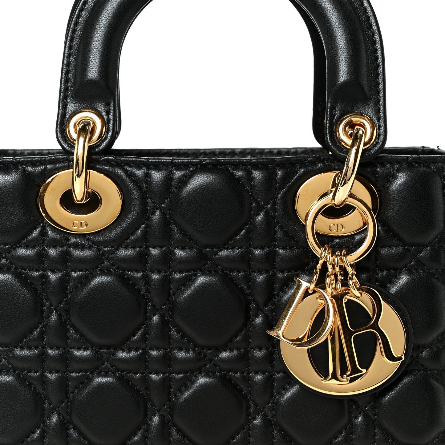Lambskin Cannage Small Lady Dior Black