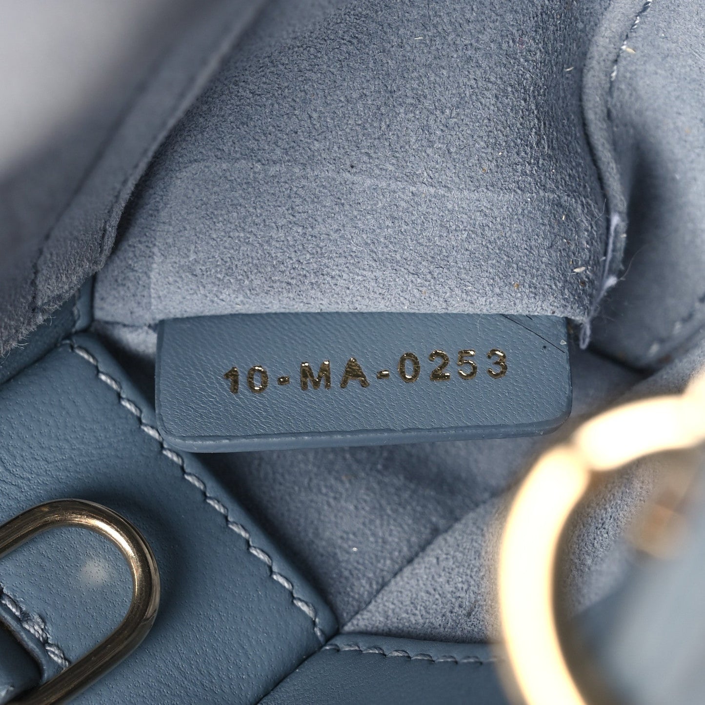 Lambskin Cannage Micro Lady D-Joy Cloud Blue
