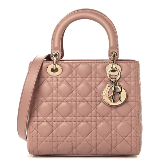 Lambskin Cannage Medium Lady Dior Fard