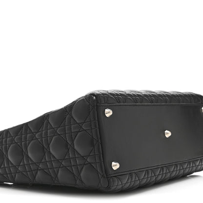 Lambskin Cannage Large Lady Dior Black