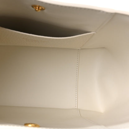 Calfskin Medium Signature Bucket Bag Latte