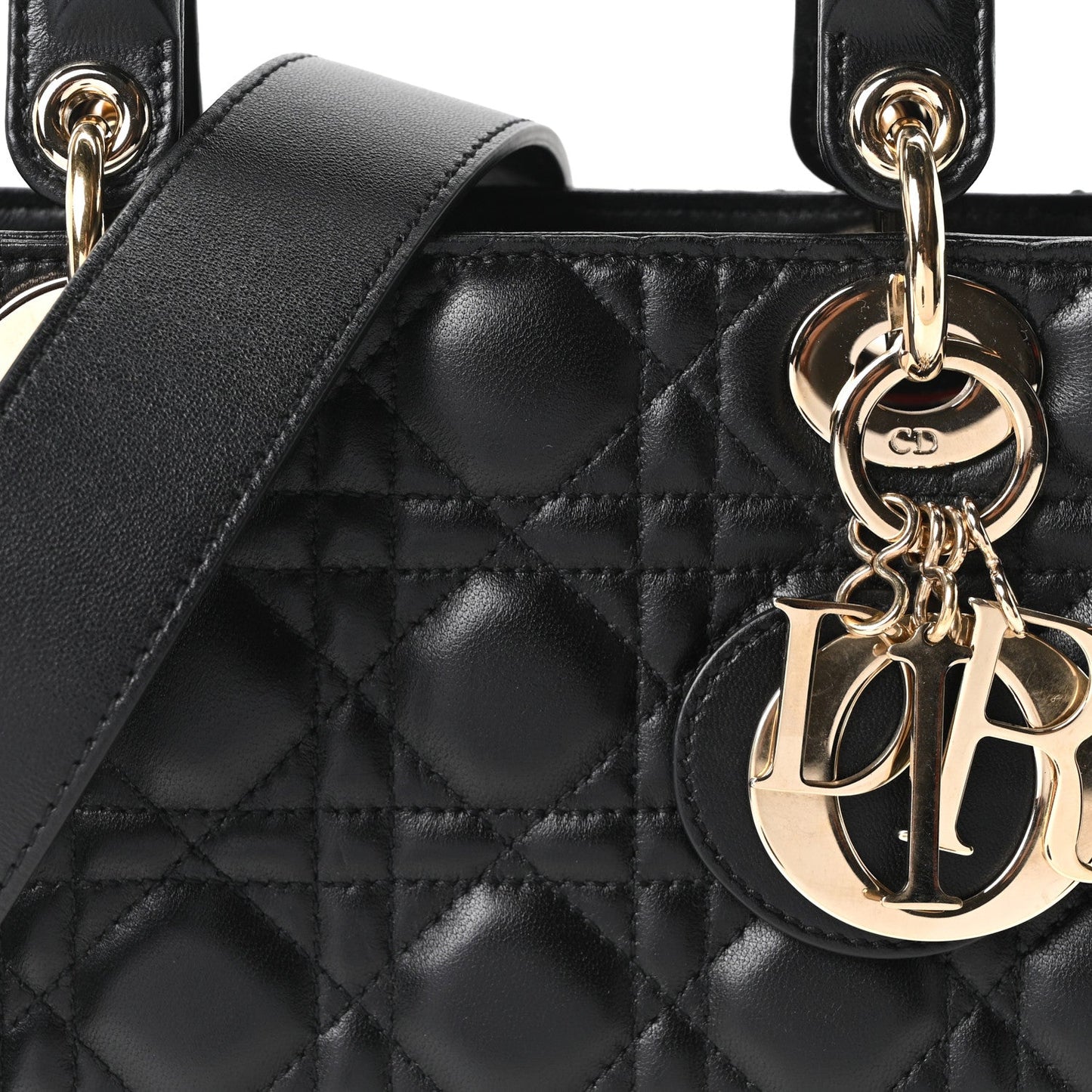 Lambskin Cannage Small My ABCDior Lady Dior Black