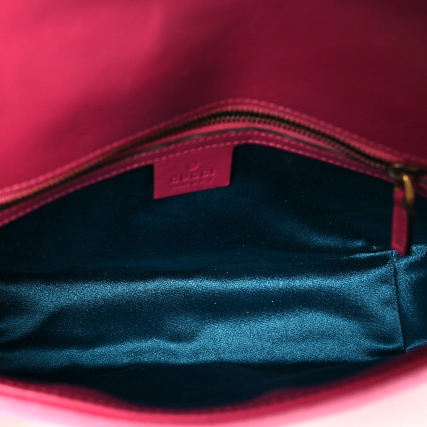 Velvet Matelasse Small GG Marmont Shoulder Bag Fuchsia Violet Cyclamen