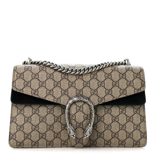 GG Supreme Monogram Small Dionysus Shoulder Bag Black