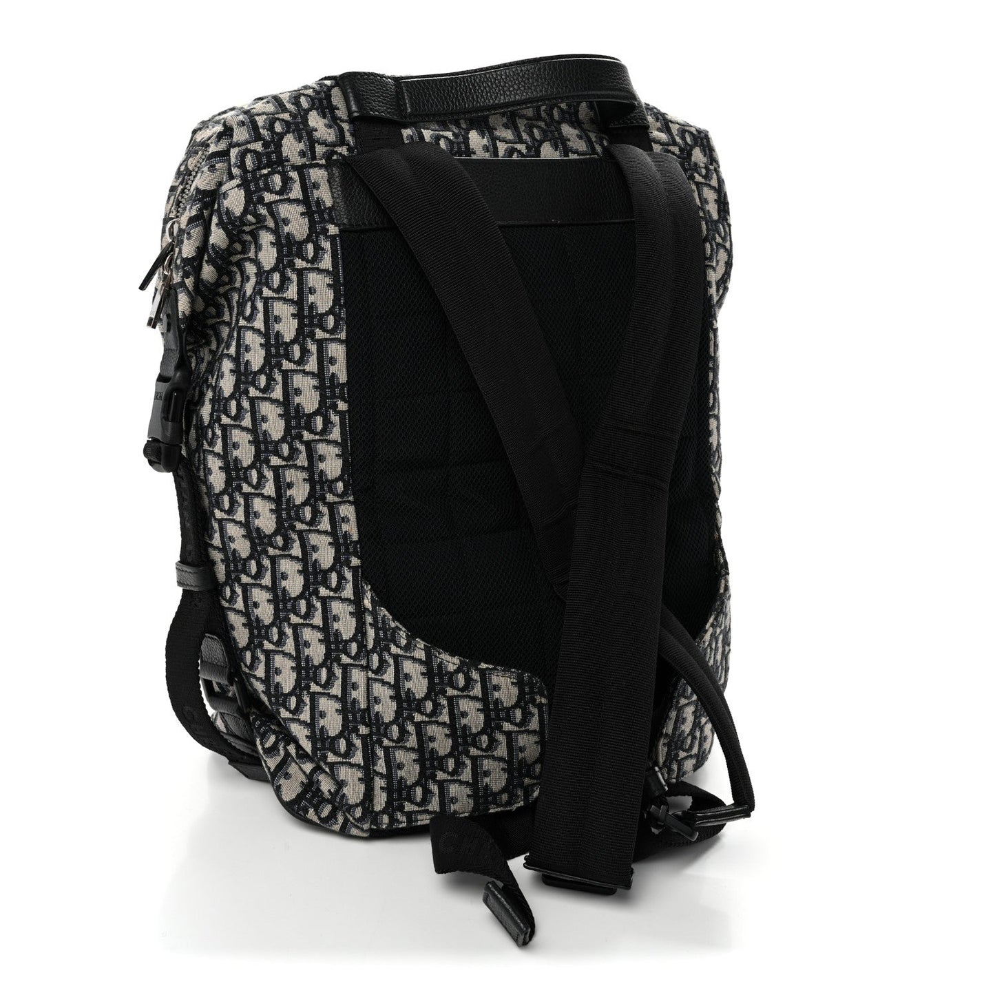 Oblique Calfskin Safari Backpack Navy Blue