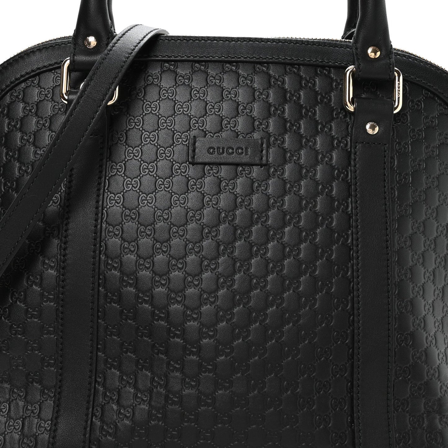 Microguccissima Medium Dome Bag Black