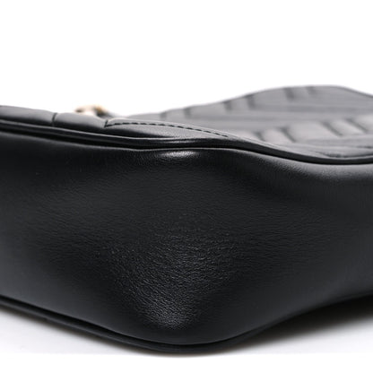 Calfskin Matelasse GG Marmont Travel Bag Black