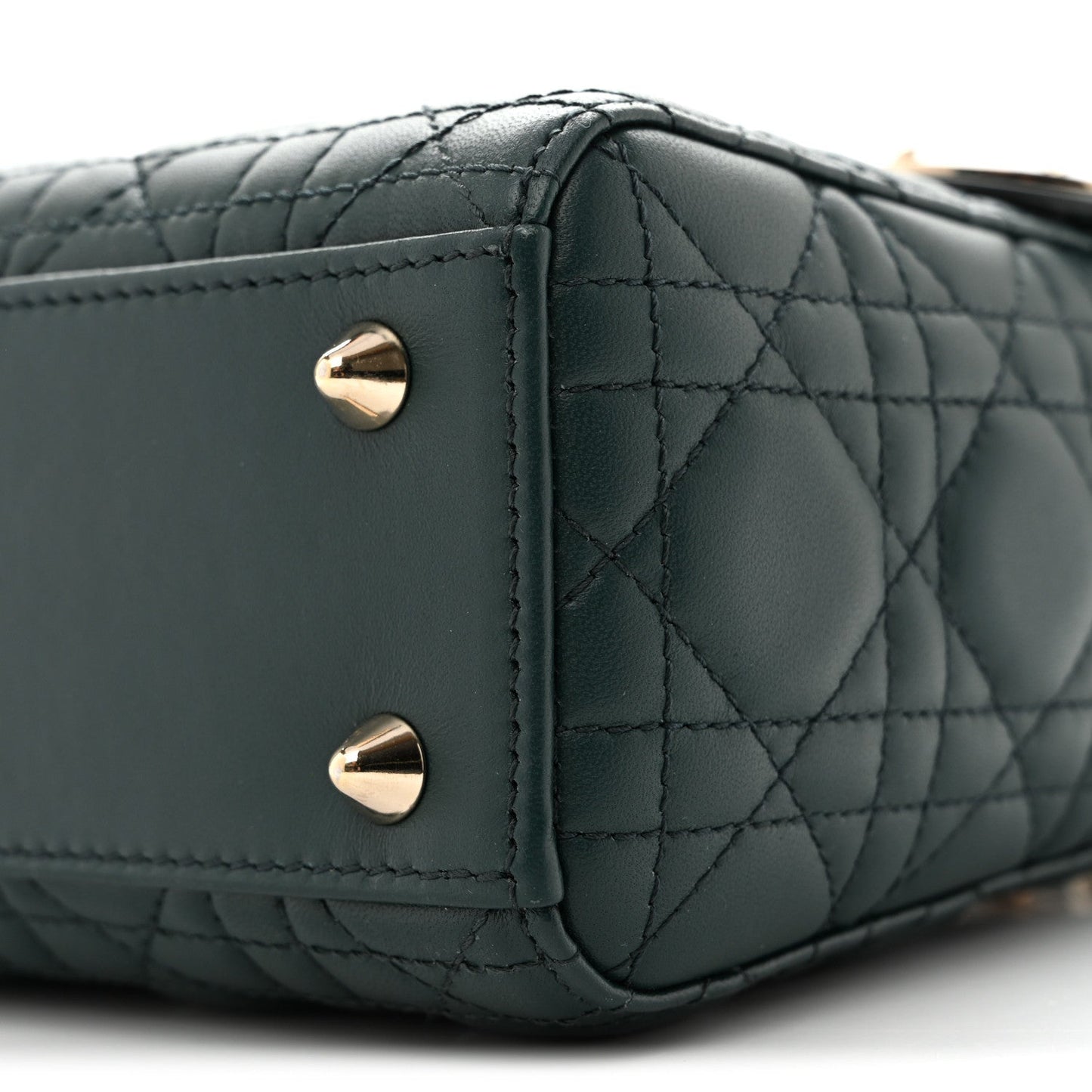 Lambskin Cannage Small My ABCDior Lady Dior Dark Green