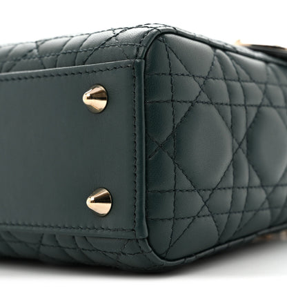 Lambskin Cannage Small My ABCDior Lady Dior Dark Green