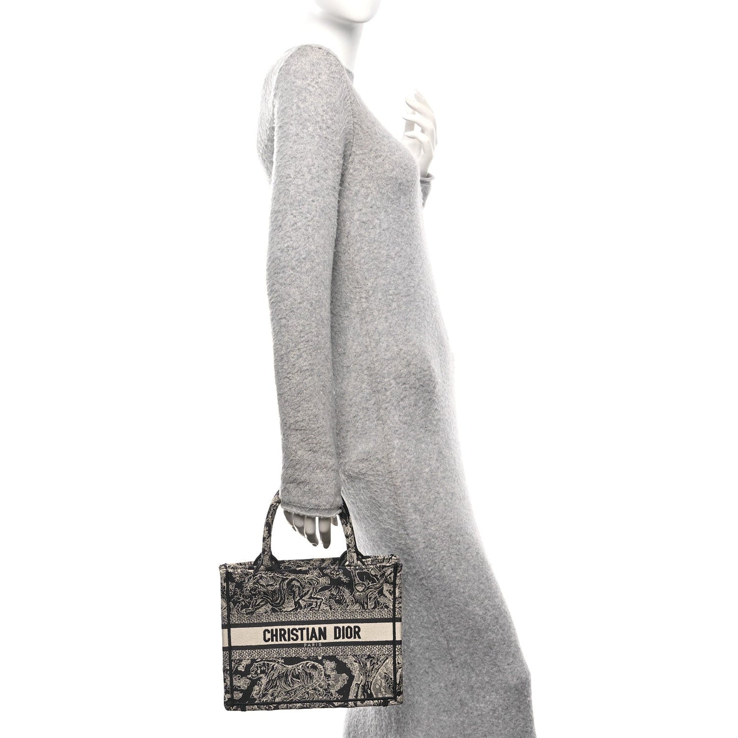 Calfskin Dioriviera Toile De Jouy Small Book Tote With Strap Blue Multicolor