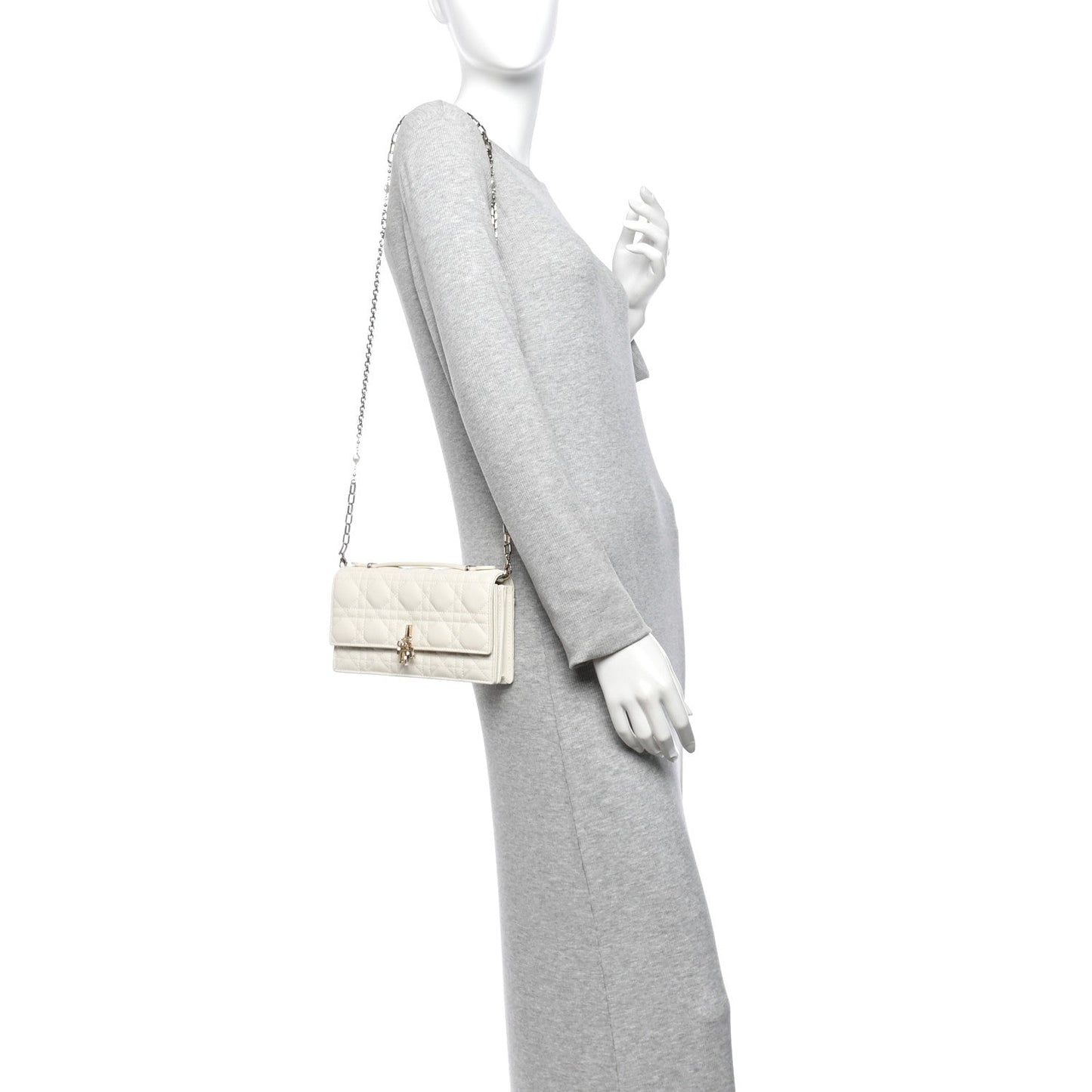 Lambskin Cannage Mini My Dior Bag Latte