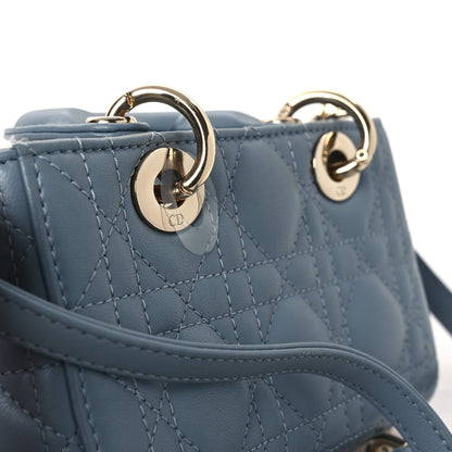 Lambskin Cannage Micro Lady D-Joy Cloud Blue