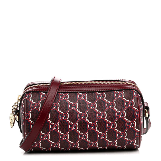 GG Shadow Monogram Ophidia Crossbody Bag Rosso Ancora Red