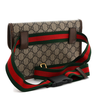 GG Supreme Monogram Neo Vintage Web Belt Bag Brown