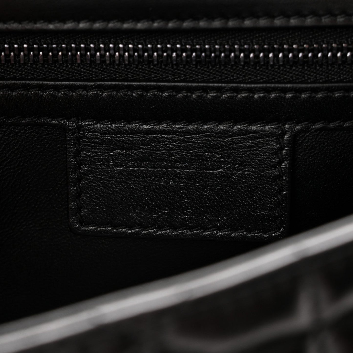 Calfskin Macrocannage Large Caro Bag Black