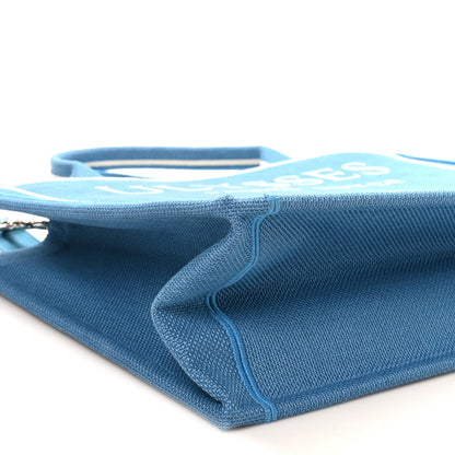 Canvas Embroidered Medium Ulysses Book Tote Blue