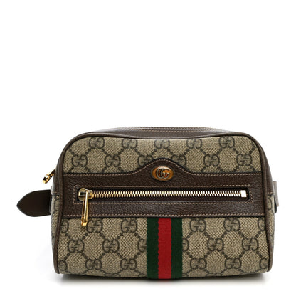 GG Supreme Monogram Web Small Ophidia Belt Bag 85 34 75 30 Dark Brown