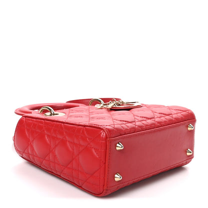 Lambskin Cannage Small My ABCDior Lady Dior Red