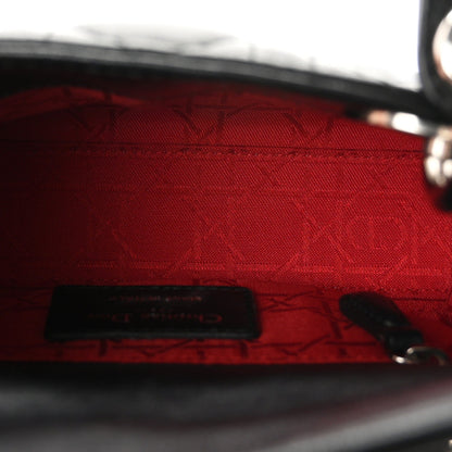 Lambskin Cannage Mini Lady Dior Black