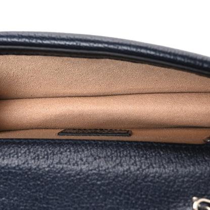GG Supreme Monogram Textured Dollar Calfskin Super Mini Dionysus Shoulder Bag Beige Blue
