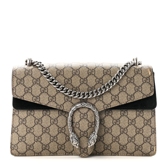 GG Supreme Monogram Small Dionysus Shoulder Bag Black