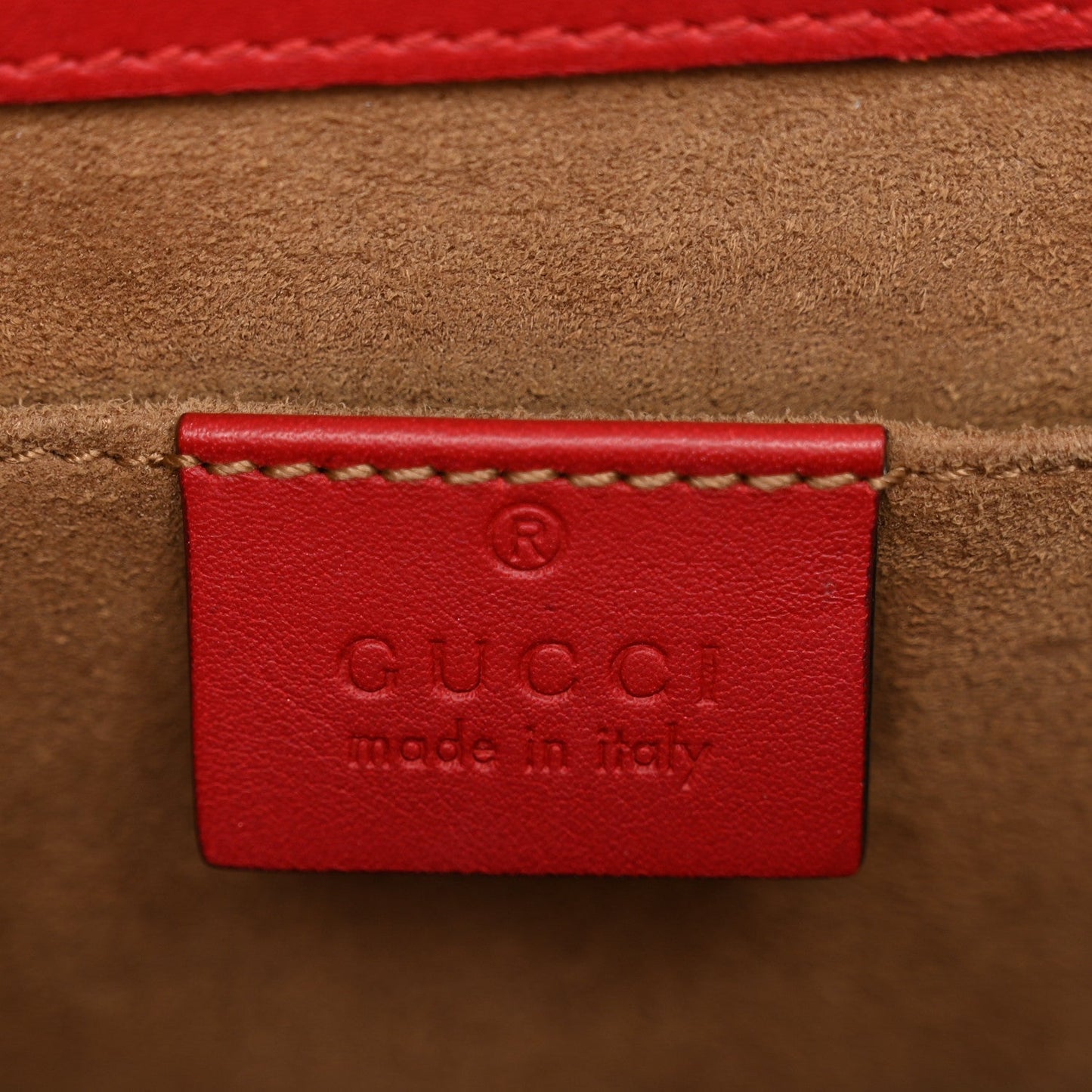 GG Supreme Monogram Calfskin Small Padlock Shoulder Bag Beige Hibiscus Red New Rosette