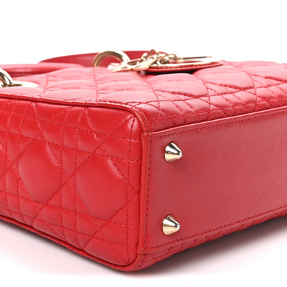 Lambskin Cannage Small My ABCDior Lady Dior Red
