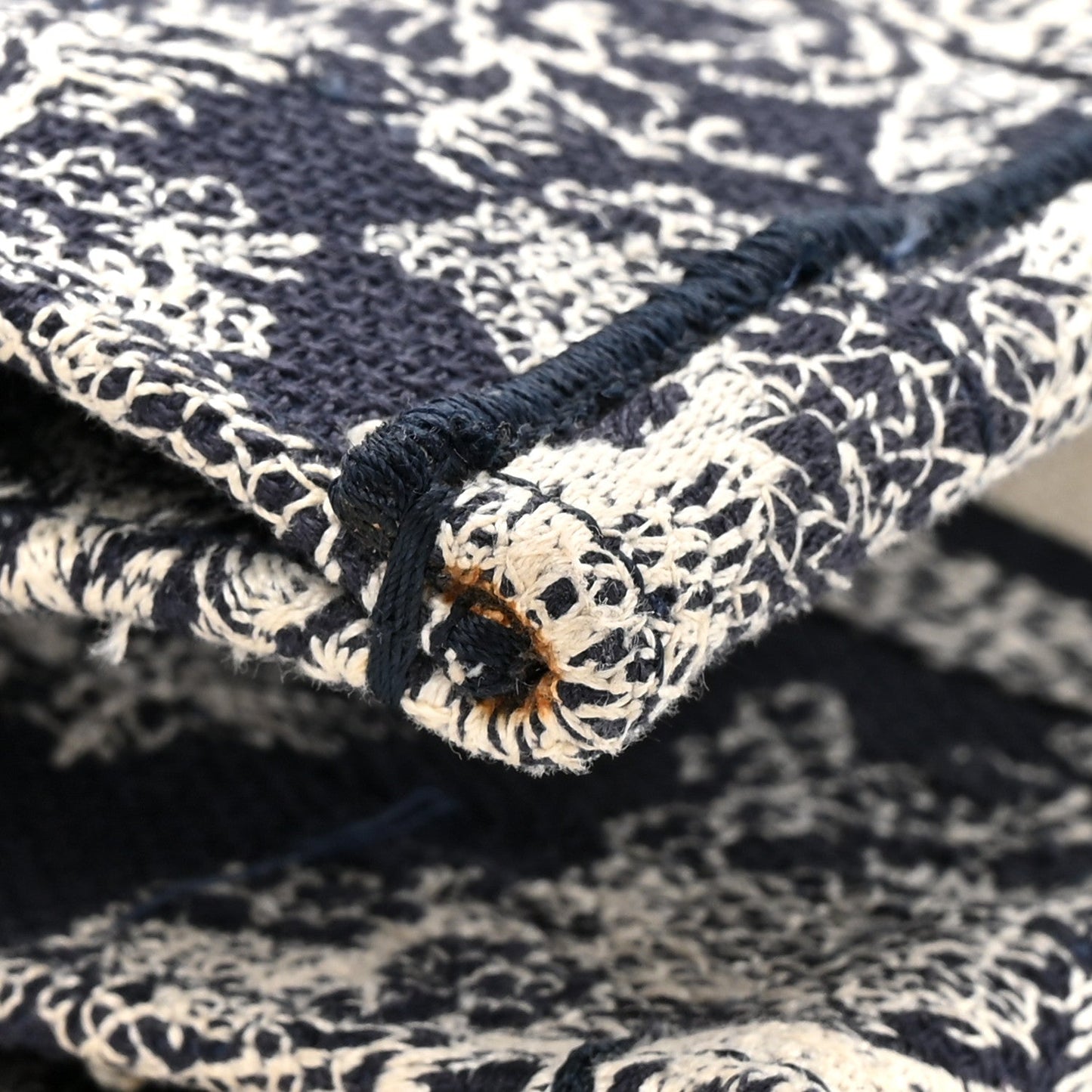 Calfskin Dioriviera Toile De Jouy Small Book Tote With Strap Blue Multicolor