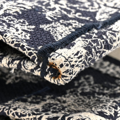 Calfskin Dioriviera Toile De Jouy Small Book Tote With Strap Blue Multicolor