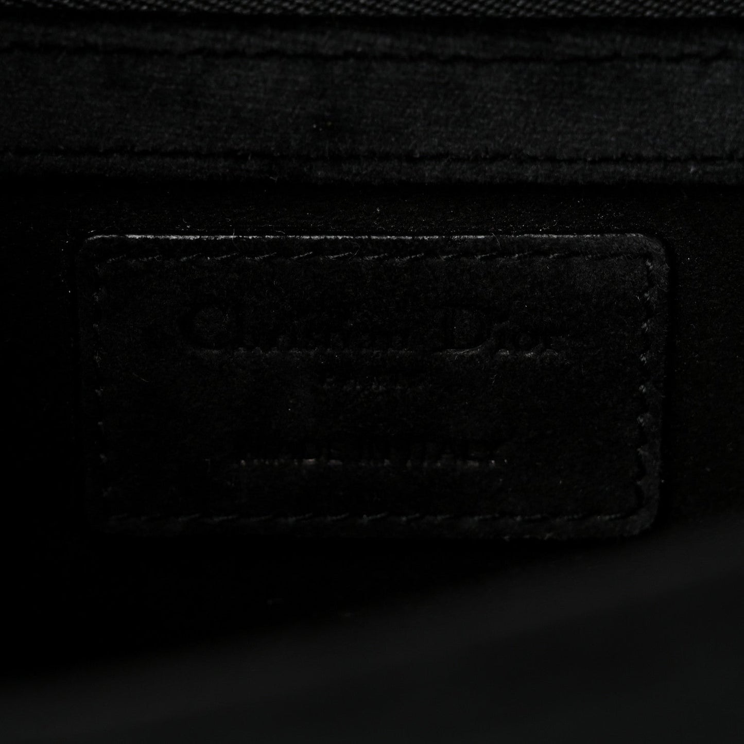Velvet Small Diorama Flap Bag Black
