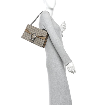 GG Supreme Monogram Small Dionysus Shoulder Bag Taupe