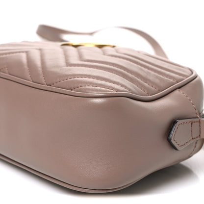 Calfskin Matelasse Small GG Marmont Chain Shoulder Bag Porcelain Rose
