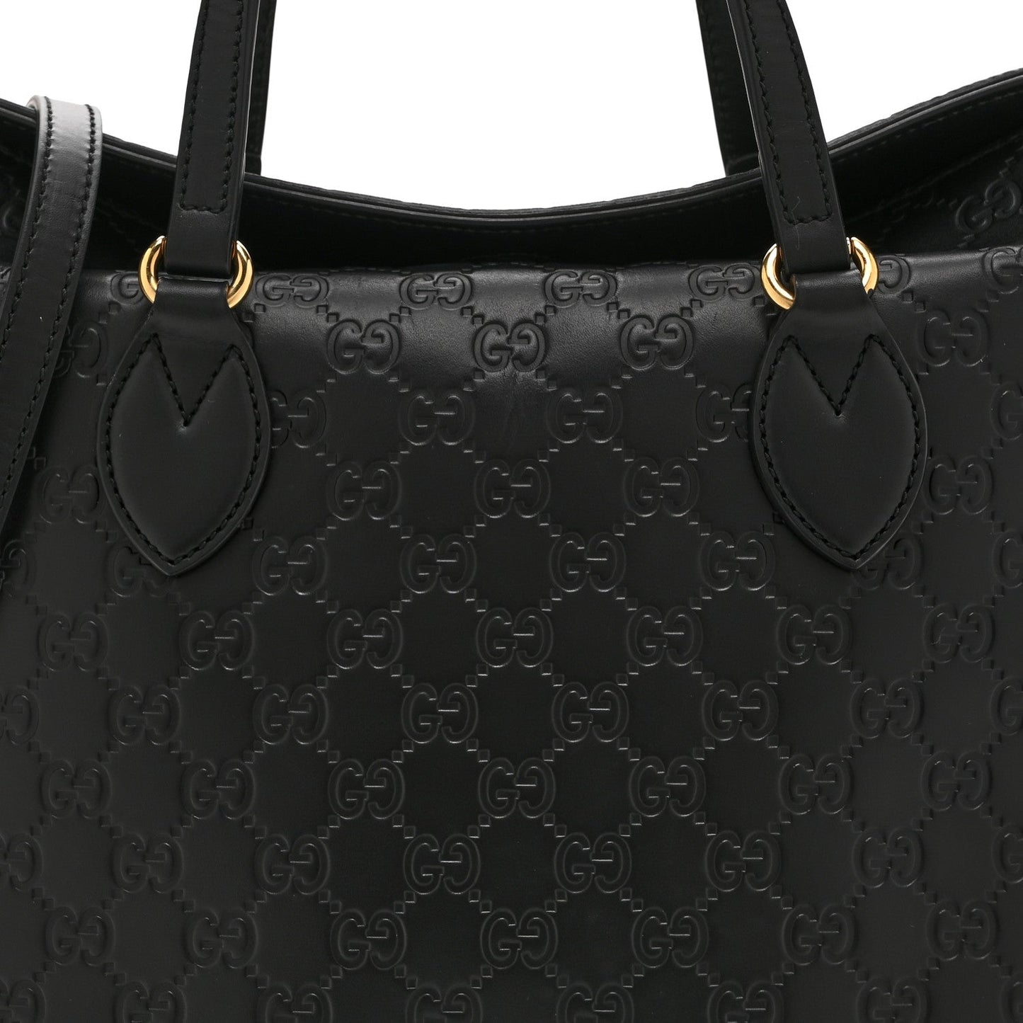 Guccissima Linea A Foldover Tote Black